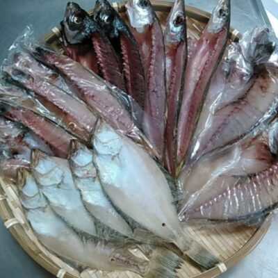 エテカレイ - カマス - アジ - タイ - クロムツ干物セット（５種）