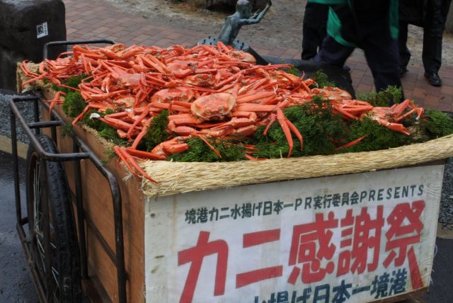 妖怪神社へ奉納する カニ